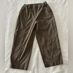 High Waisted Barrel Ankle Pants